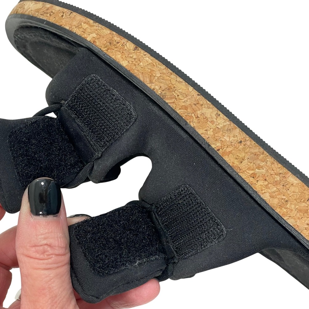 Rag & Bone Parqe Black Padded Neoprene Cork Platform Slide Sandals Size 36 Us 6 View 6